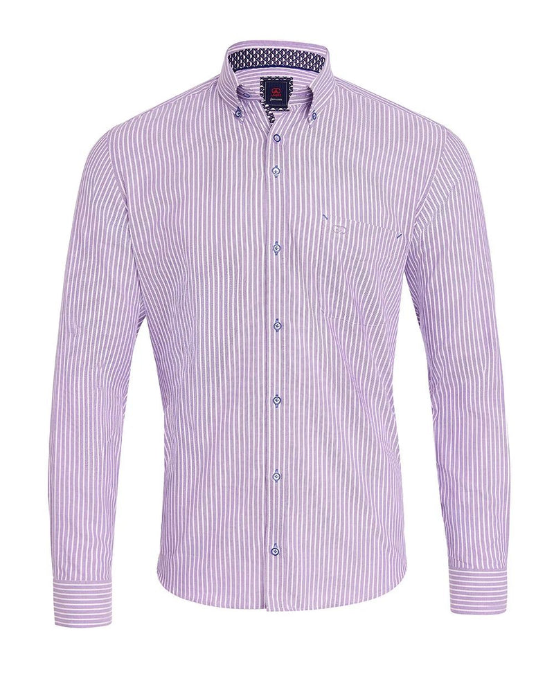 André Cahill Stripe Shirt – Purple