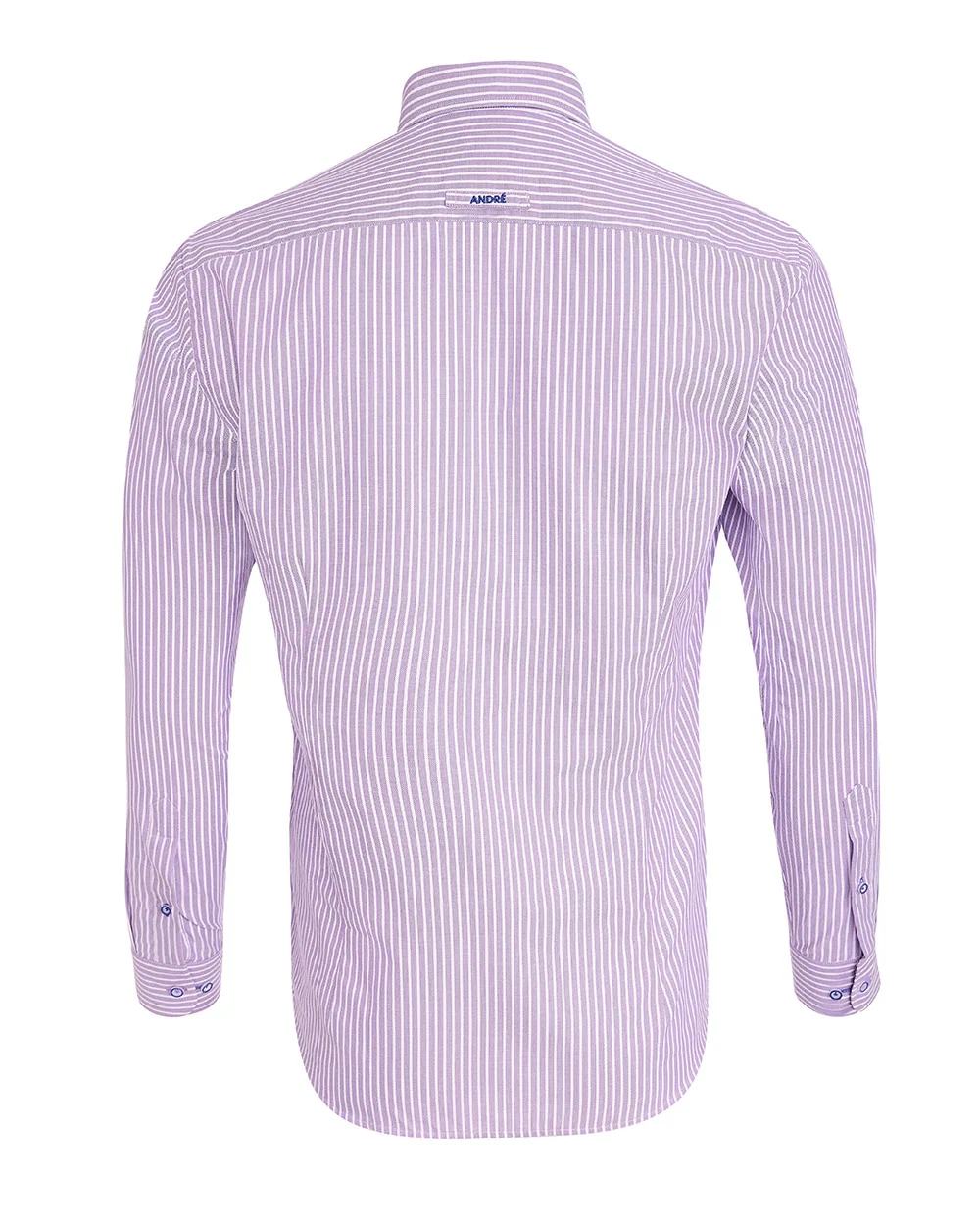 André Cahill Stripe Shirt – Purple