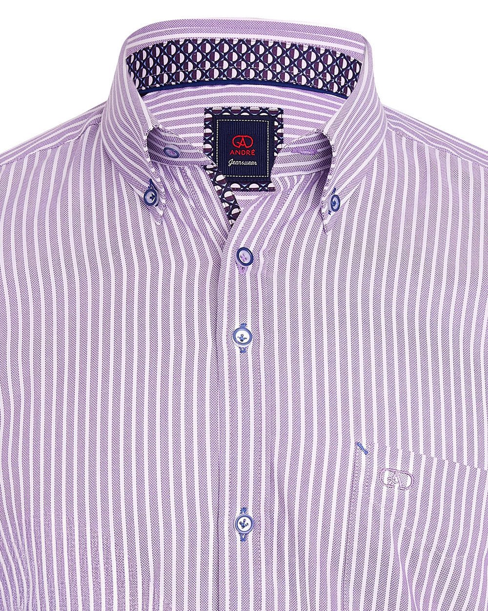 André Cahill Stripe Shirt – Purple