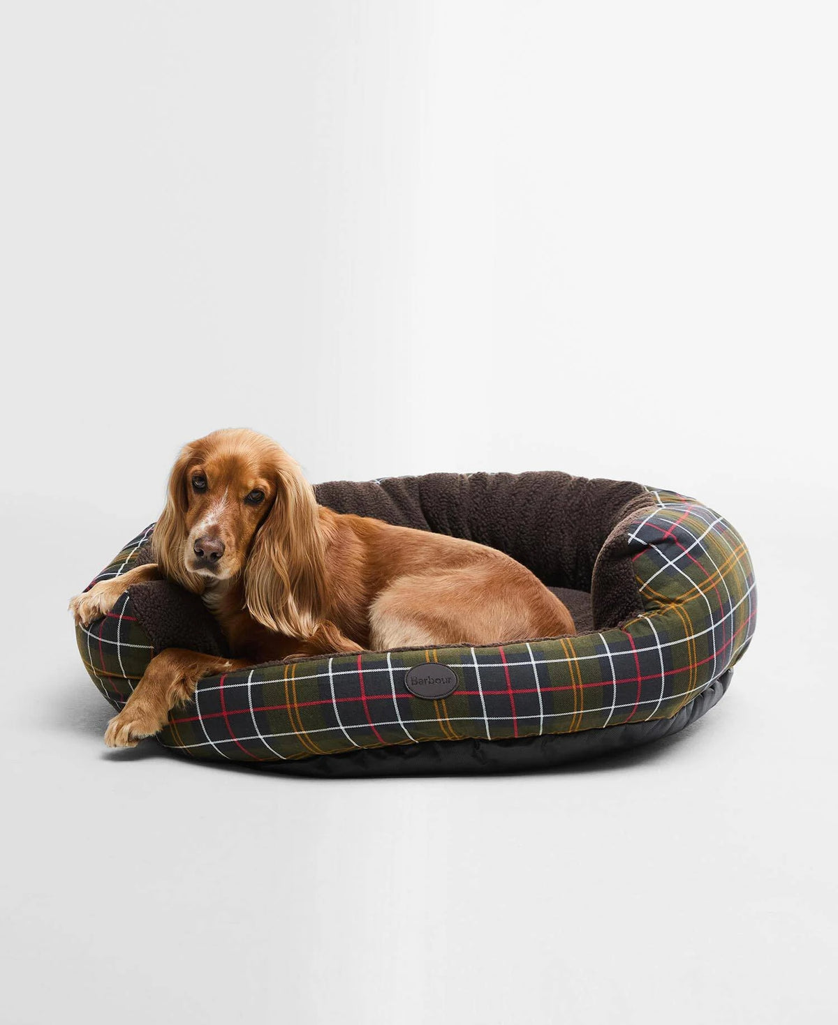 Barbour Snuggle Dog Bed 35" - Classic Tartan