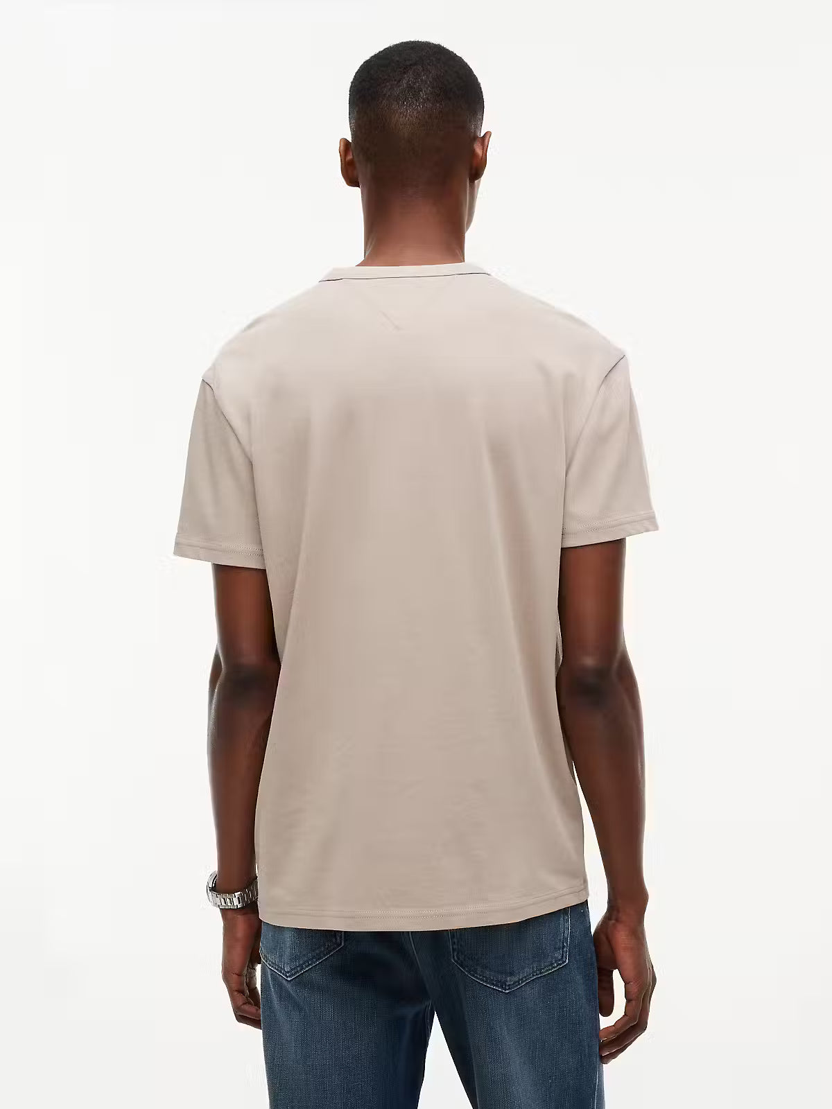 Tommy Jeans Tommy Badge Crew Neck T-Shirt – Limestone Dust