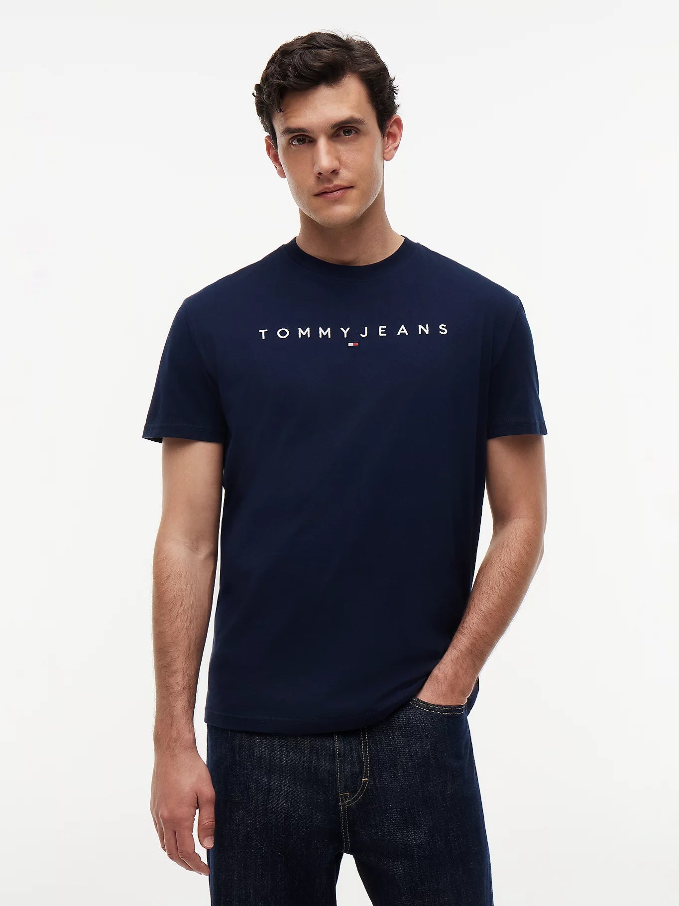 Tommy Hilfiger Linear Logo Embroidery Jersey T-Shirt