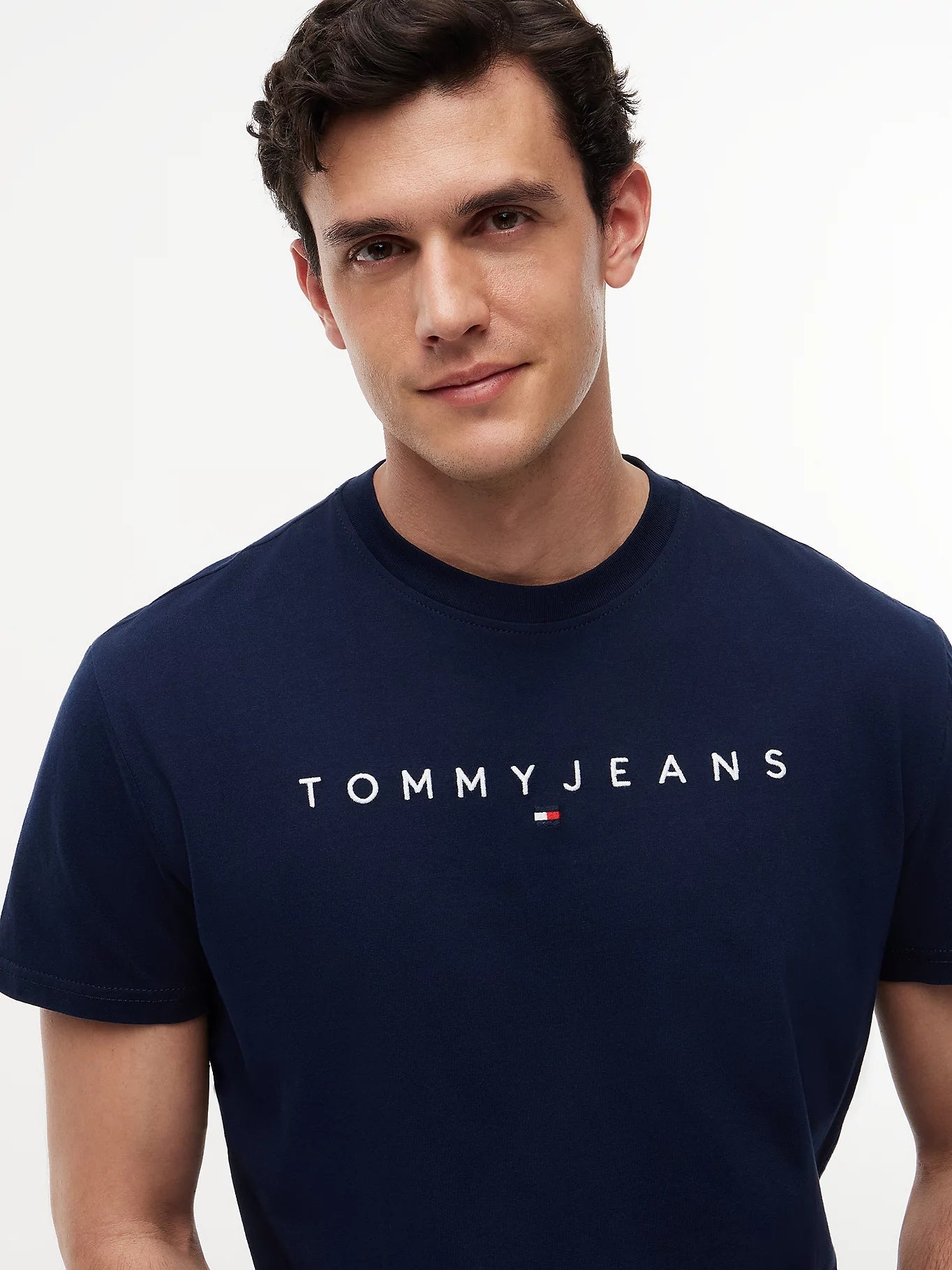 Tommy Hilfiger Linear Logo Embroidery Jersey T-Shirt