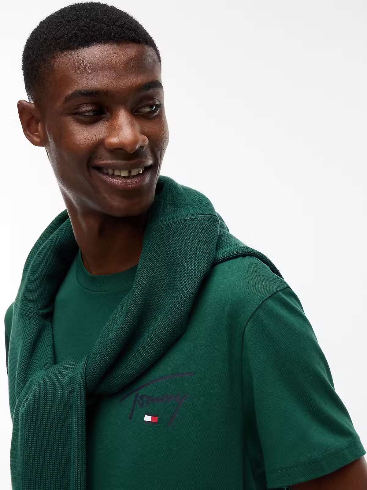 Tommy Jeans Signature Chest T-Shirt – Velvet Green