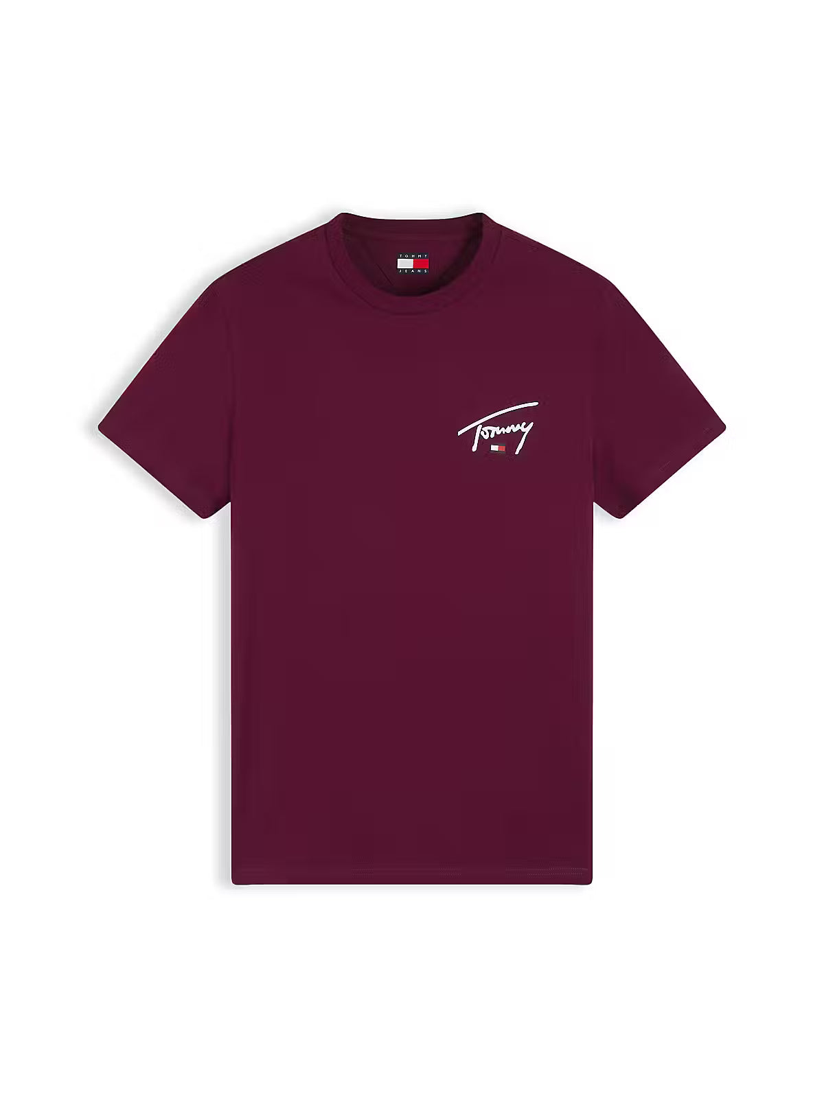 Tommy Jeans Signature Chest T-Shirt – Berry