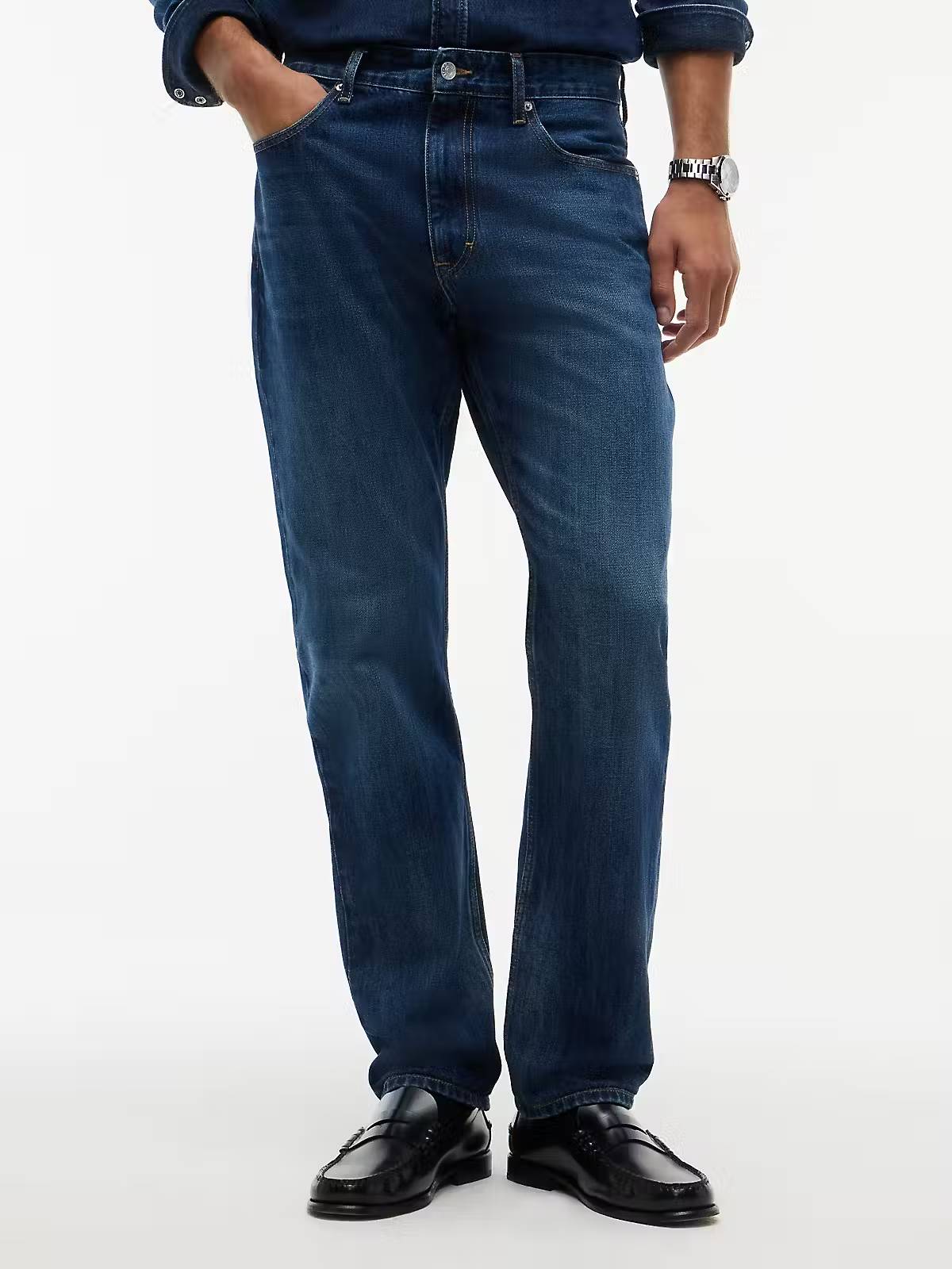 Tommy Jeans Ryan Slim Straight Jeans – Dark Blue Denim