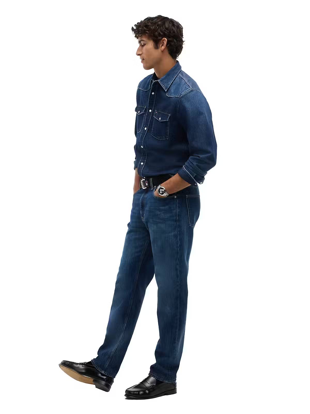 Tommy Jeans Ryan Slim Straight Jeans – Dark Blue Denim