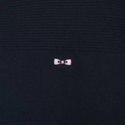 Eden Park Half Zip Sweater in Cotton Combination Knit
