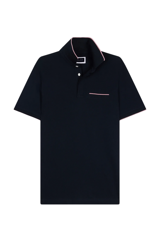 Eden Park Short-sleeved stretch cotton piqué slim fit polo shirt