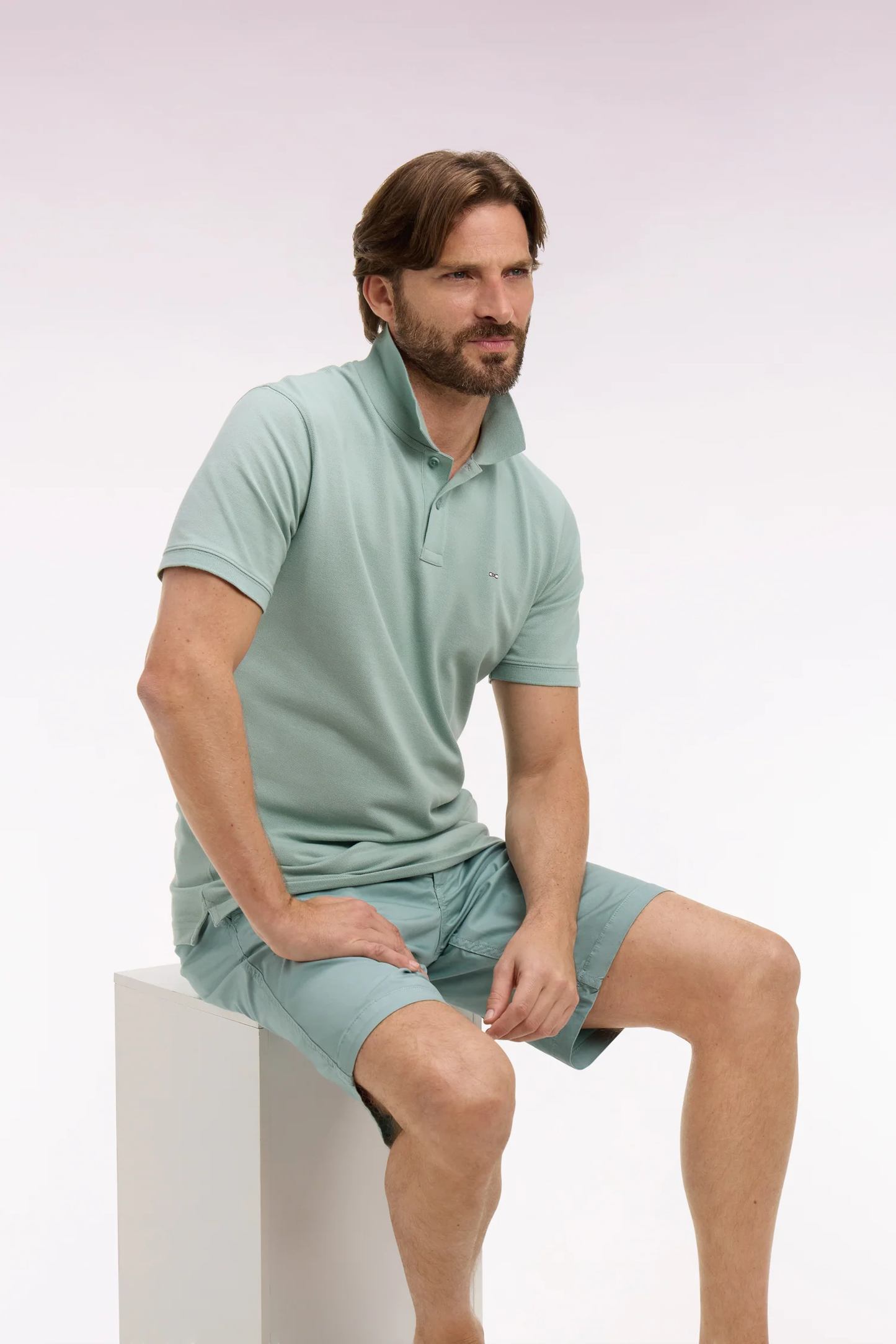 Eden Park Short-sleeved polo shirt in cotton with a regular fit