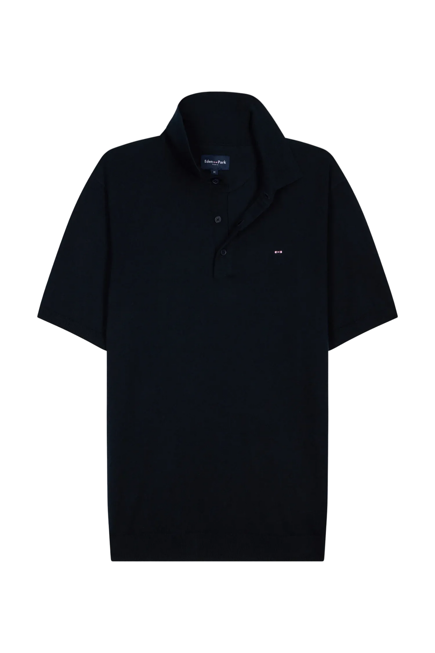 Eden Park Short-sleeved polo collar sweater in cotton and silk blend