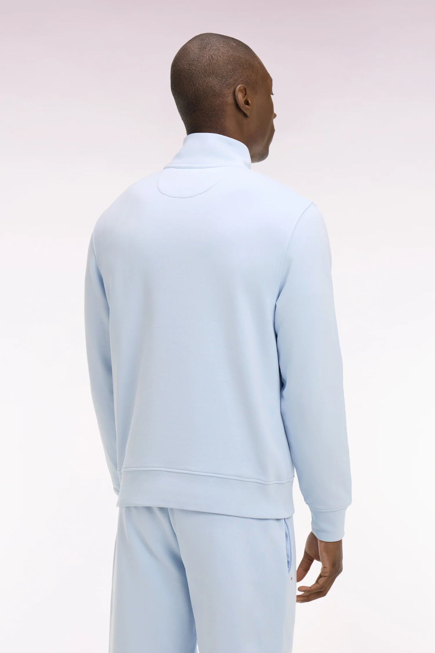 Eden Park cotton fleece trucker collar zip sweatshirt