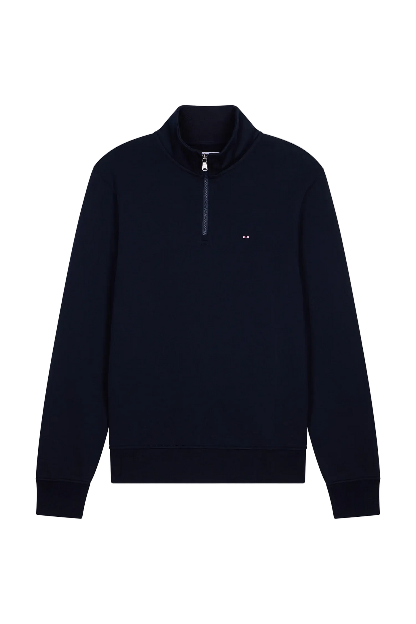 Eden Park cotton fleece trucker collar zip sweatshirt