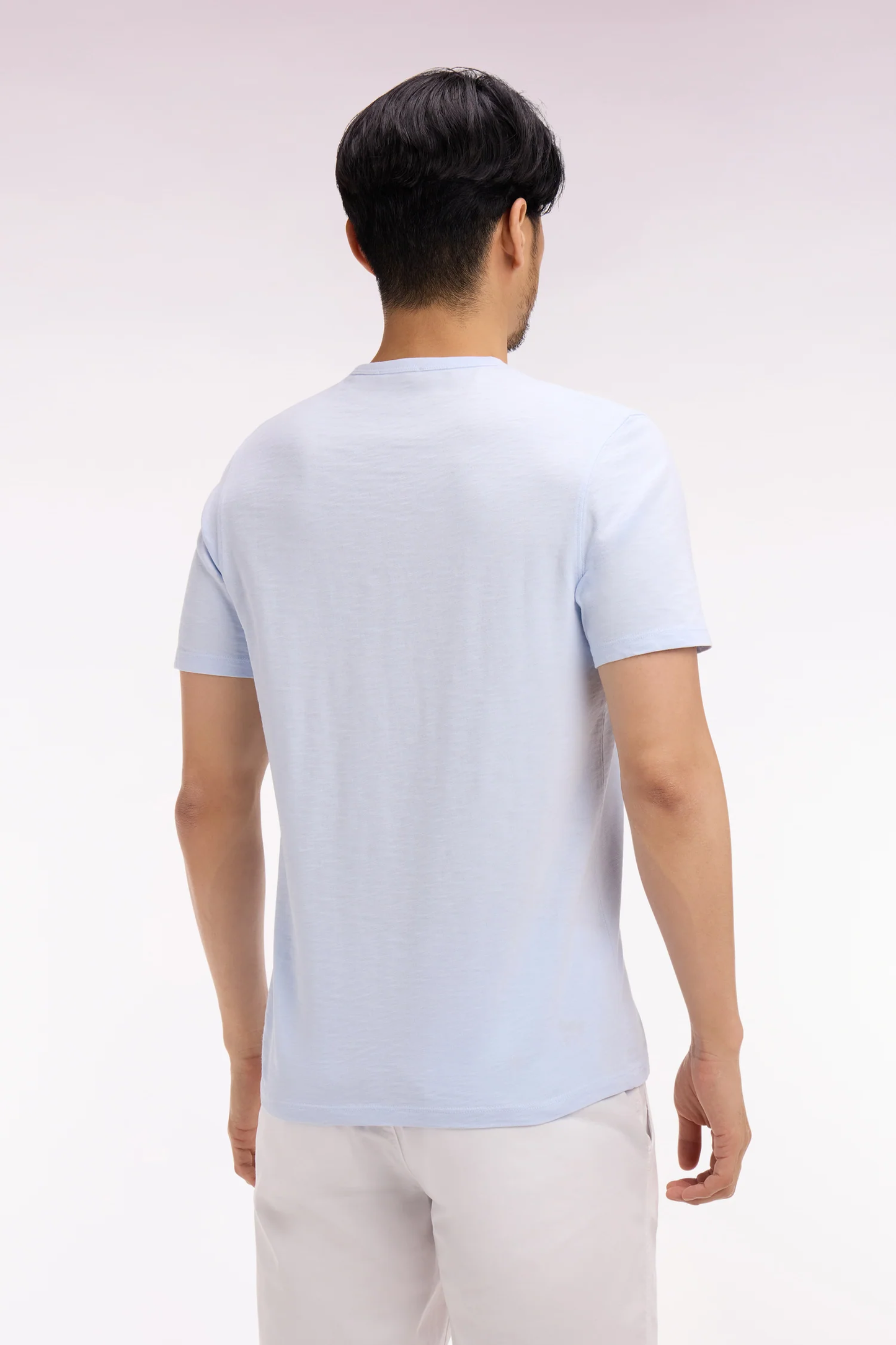 Eden Park Short-sleeved slub cotton jersey t-shirt with regular fit