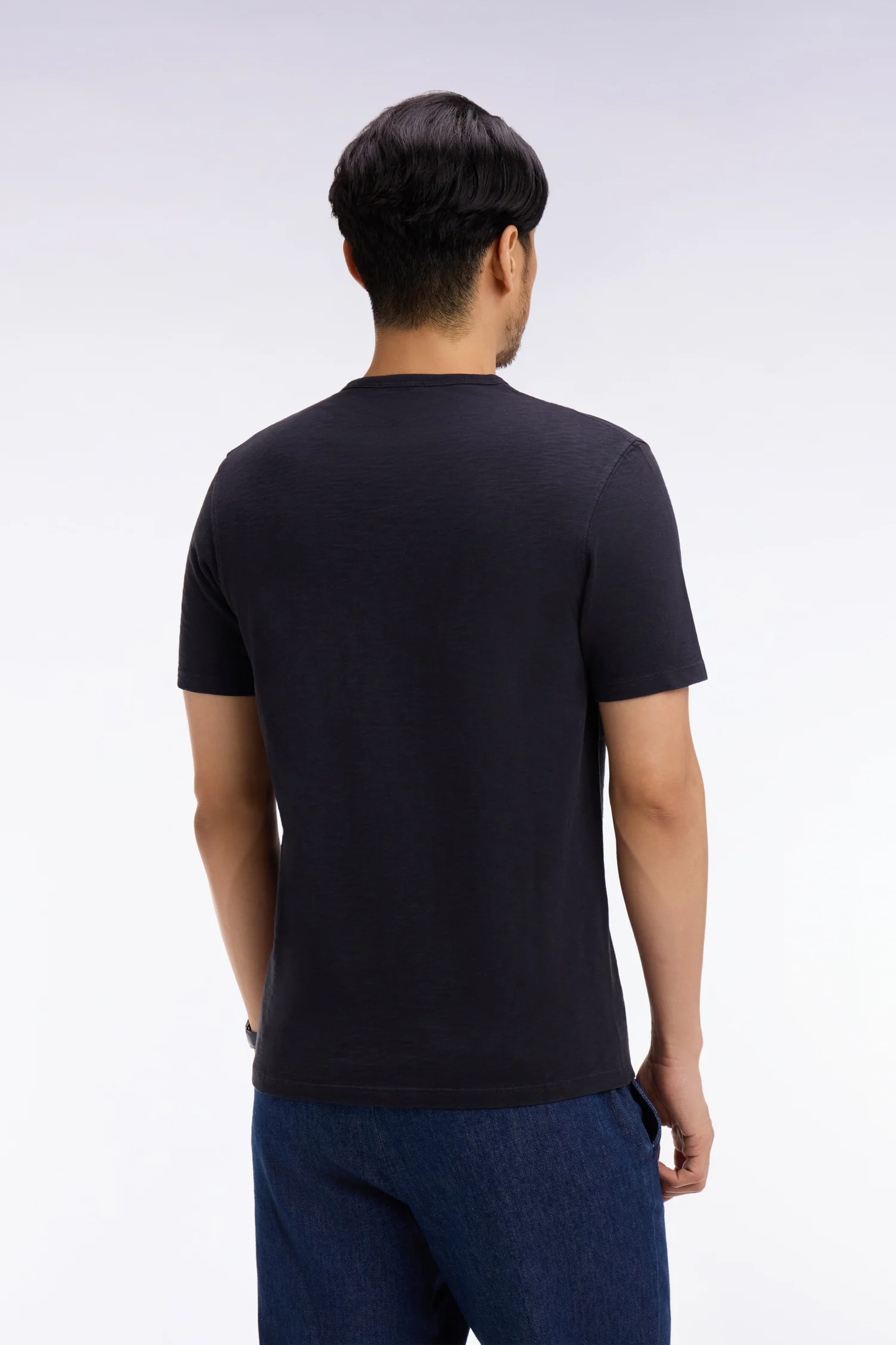 Eden Park Short-sleeved slub cotton jersey t-shirt with regular fit