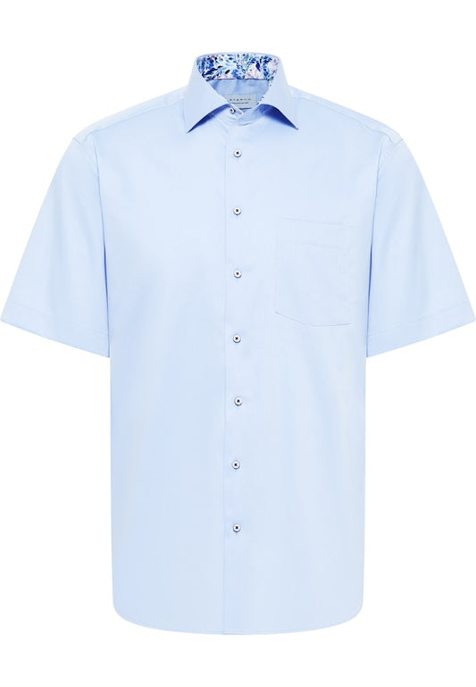 Eterna Plain Cotton Short Sleeve Shirt