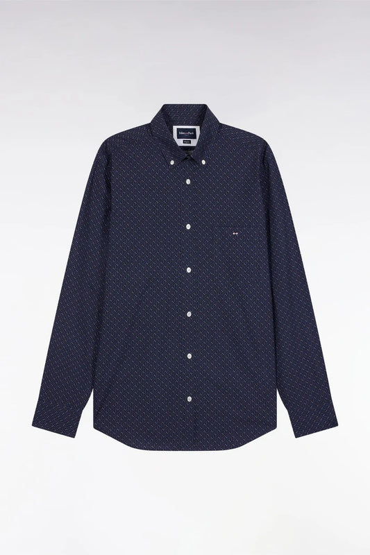 Cotton Longsleeve Shirt With Micropattern