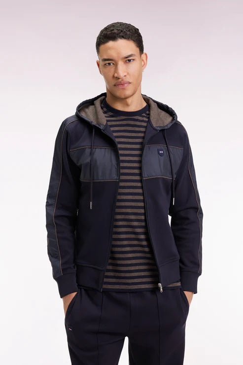 HOODED FULL ZIP SWEATER