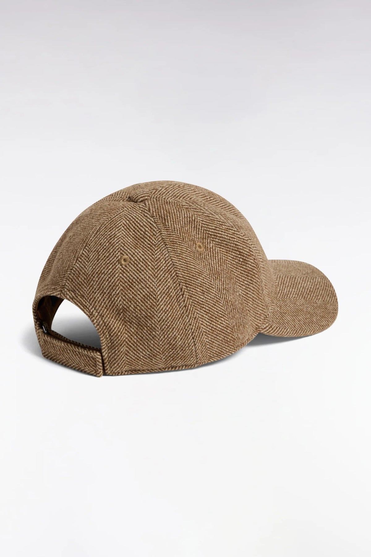 Eden Park Herringbone Wool Cap – Brown