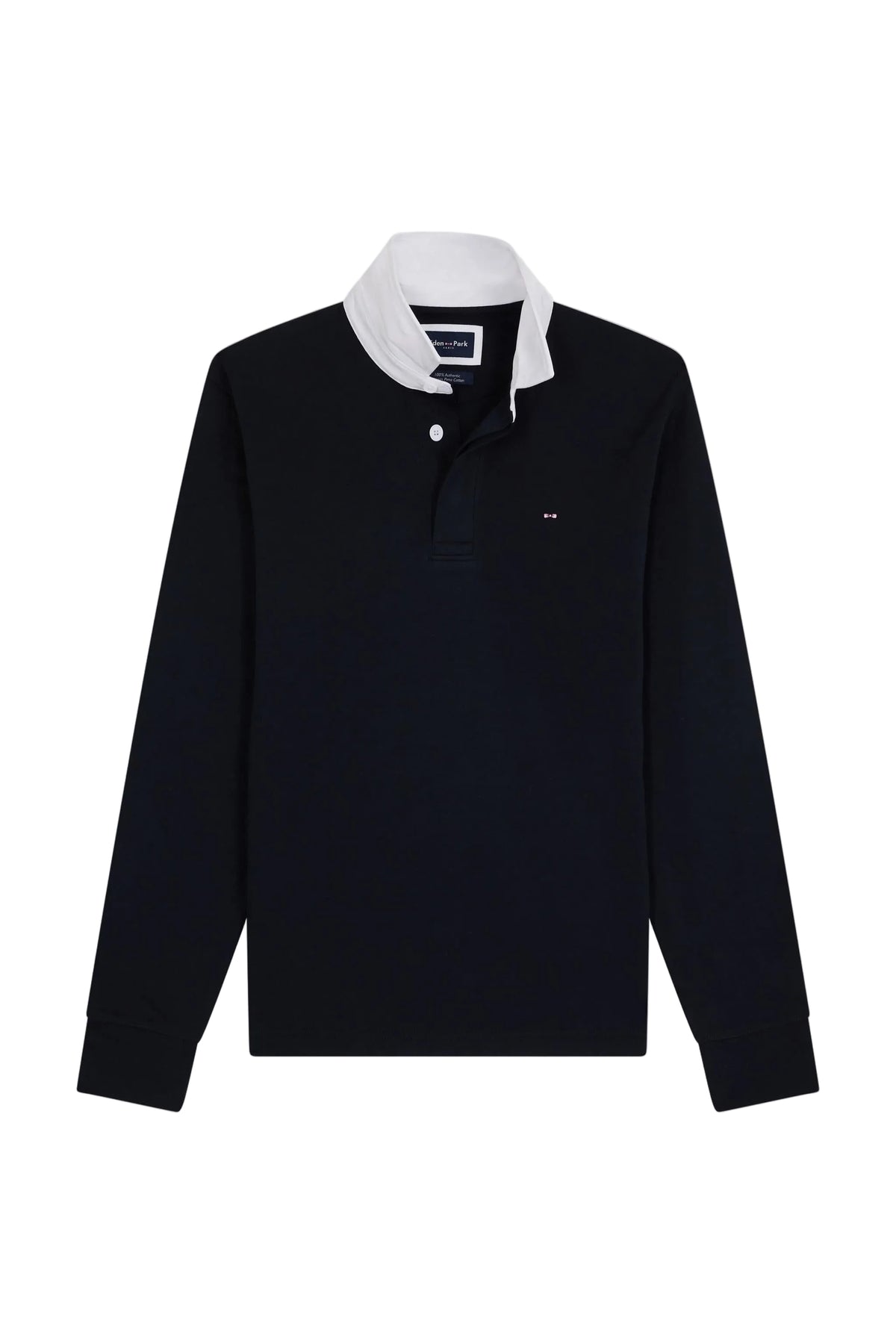 Eden Park Long Sleeve Pima Cotton Rugby Shirt - Navy