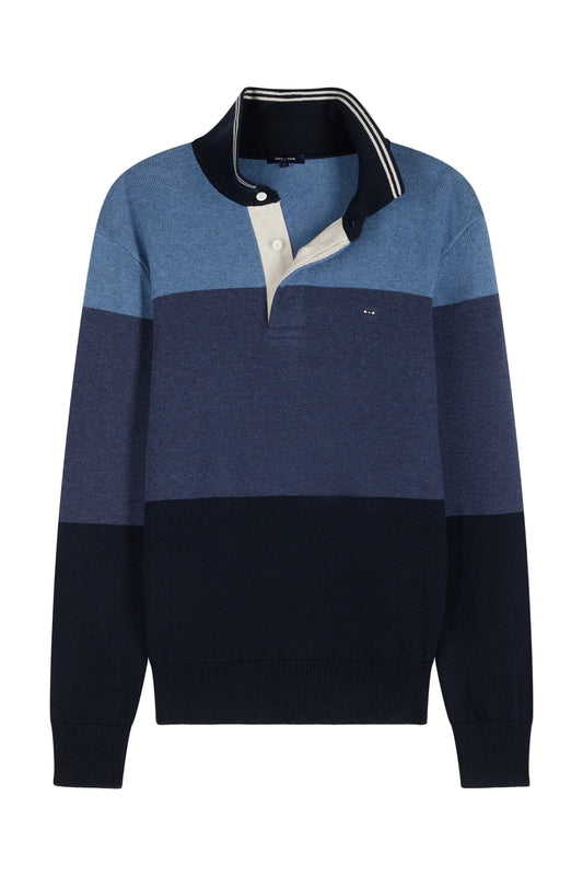 Eden Park Tricolor Rugby Shirt– Navy