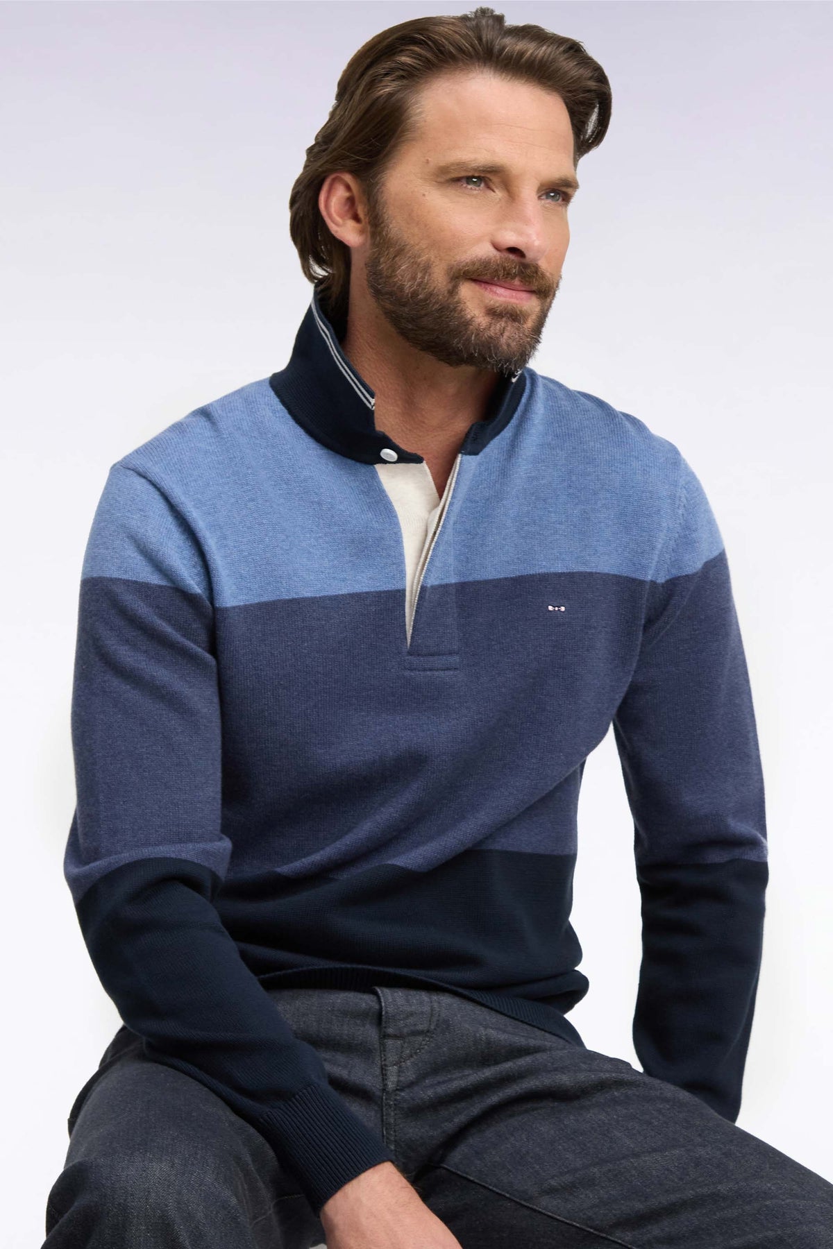 Eden Park Tricolor Rugby Shirt– Navy