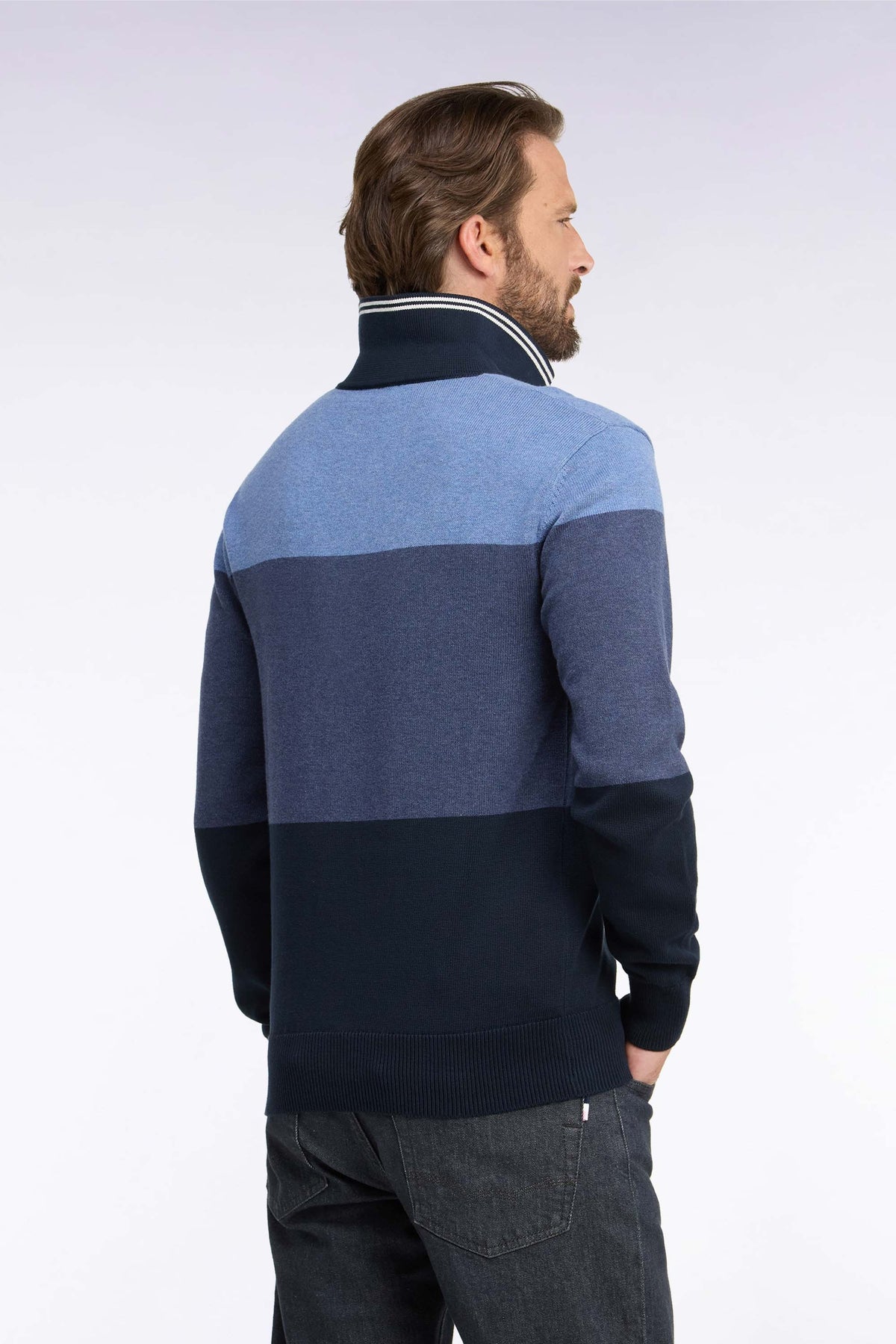 Eden Park Tricolor Rugby Shirt– Navy