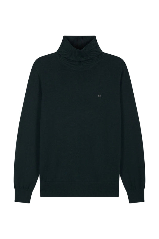 Eden Park Cotton Roll-Neck Sweater – Navy