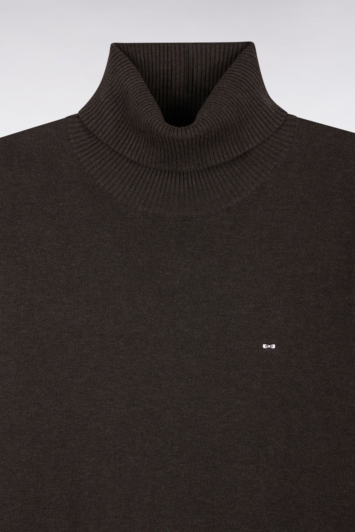 Eden Park Cotton Roll-Neck Sweater – Brown