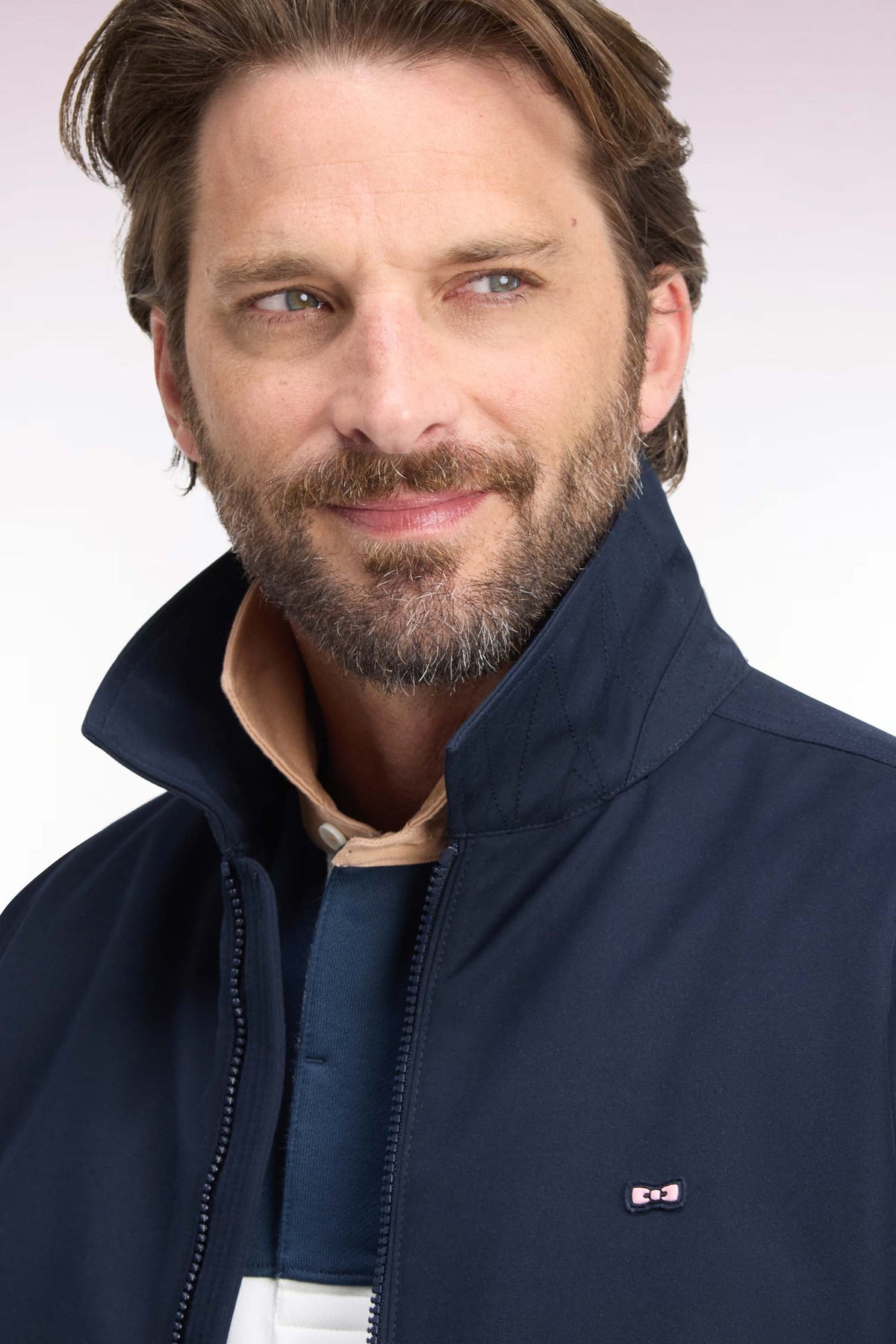 Eden Park Straight-Cut Nylon Blouson Jacket – Navy
