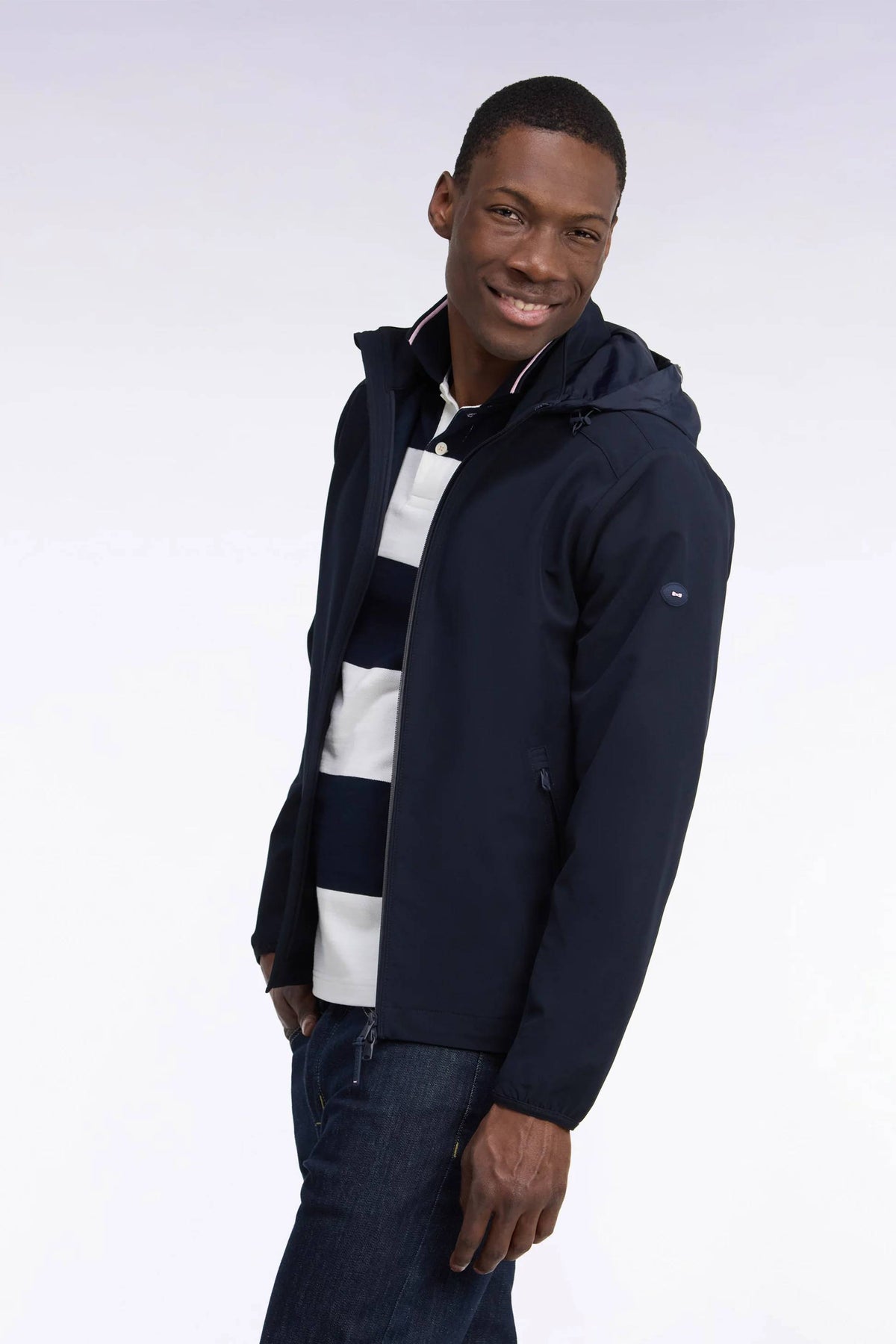 Eden Park Lightweight Nylon Golf Windbreaker - Navy