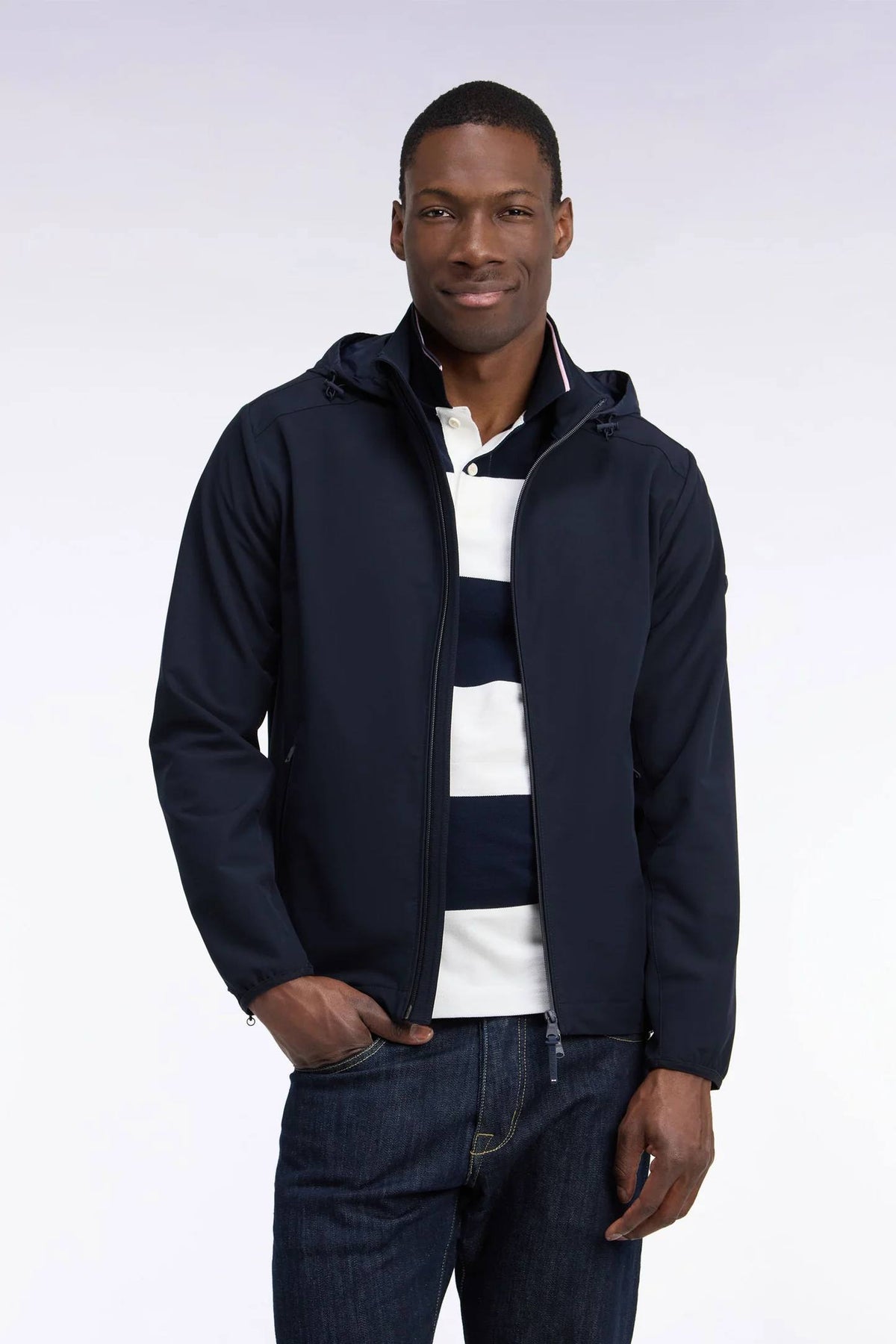 Eden Park Lightweight Nylon Golf Windbreaker - Navy