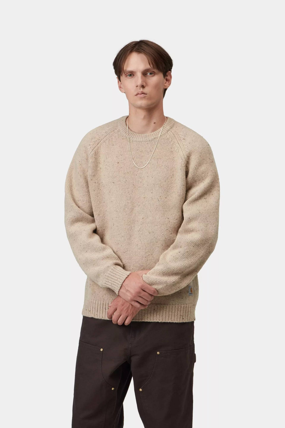 Carhartt WIP Anglistic Sweater – Speckled Fleur de Sel