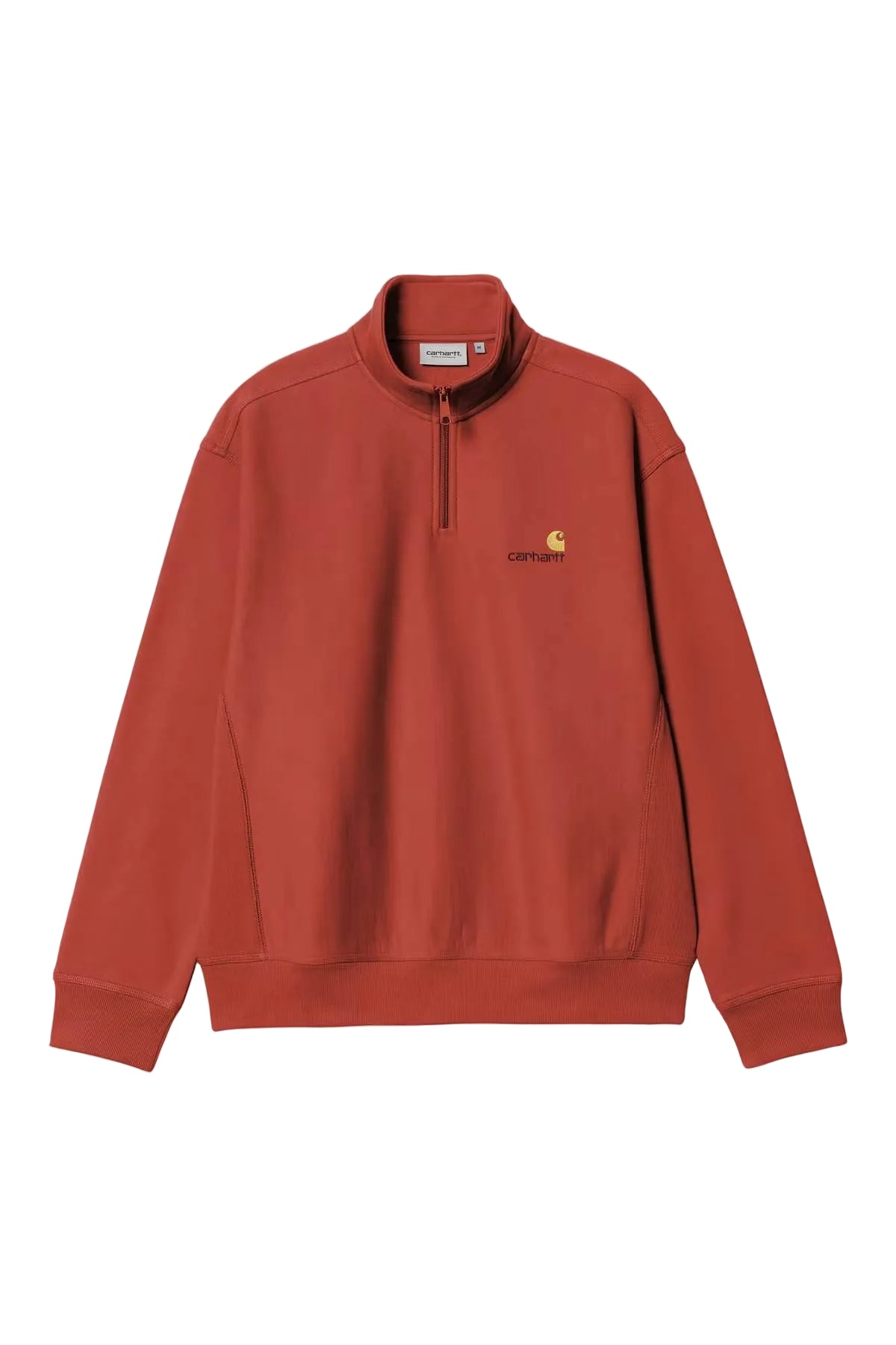 Carhartt WIP Half Zip American Script Sweatshirt - Red Oxide