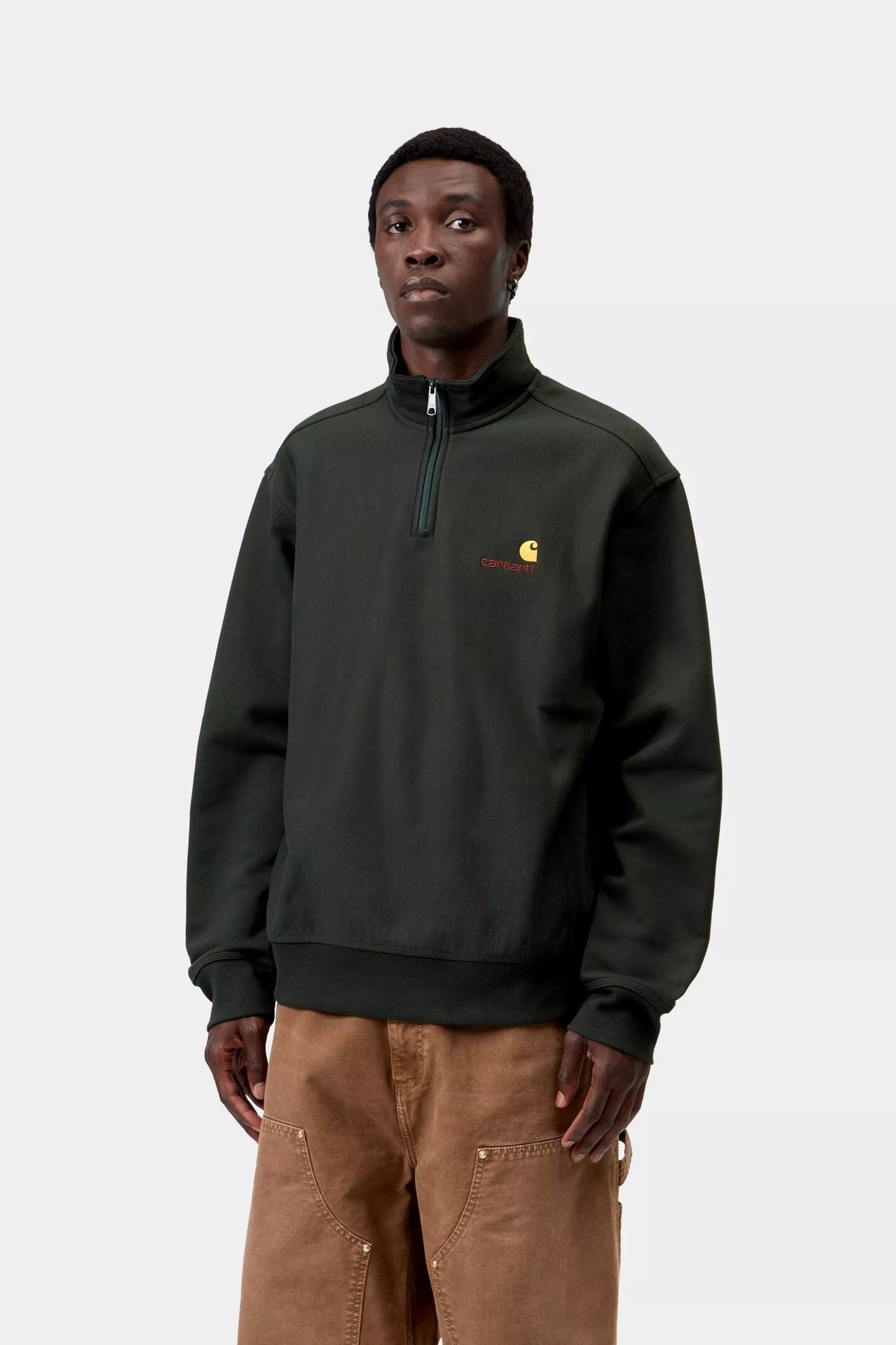 Carhartt WIP Half Zip American Script Sweatshirt