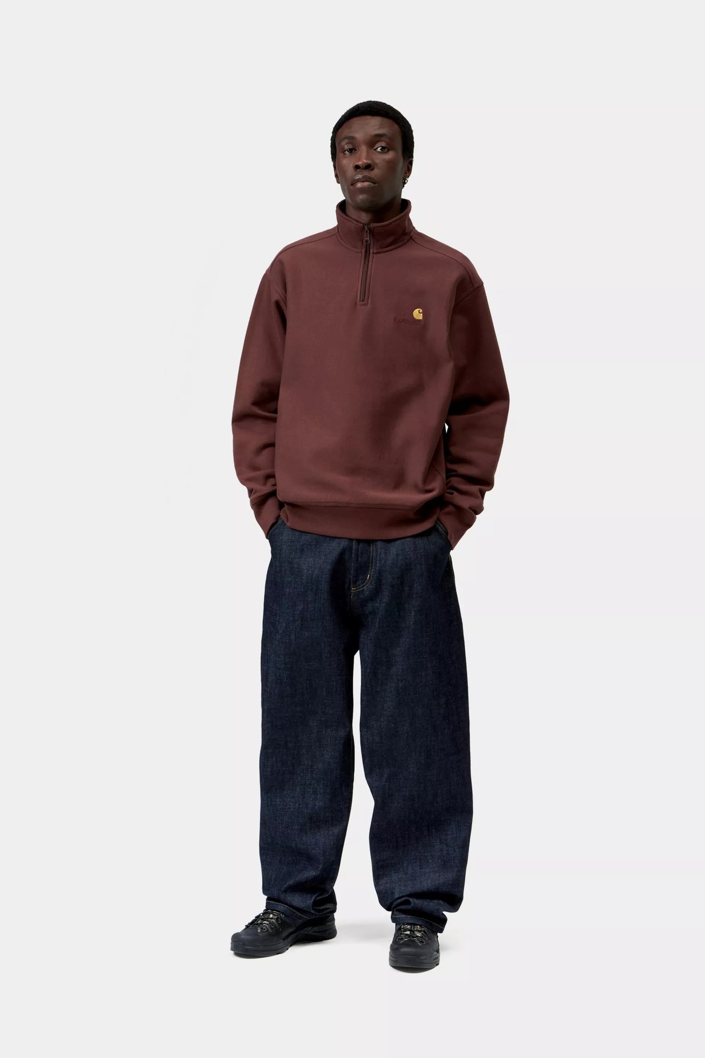 Carhartt WIP Half Zip American Script Sweatshirt
