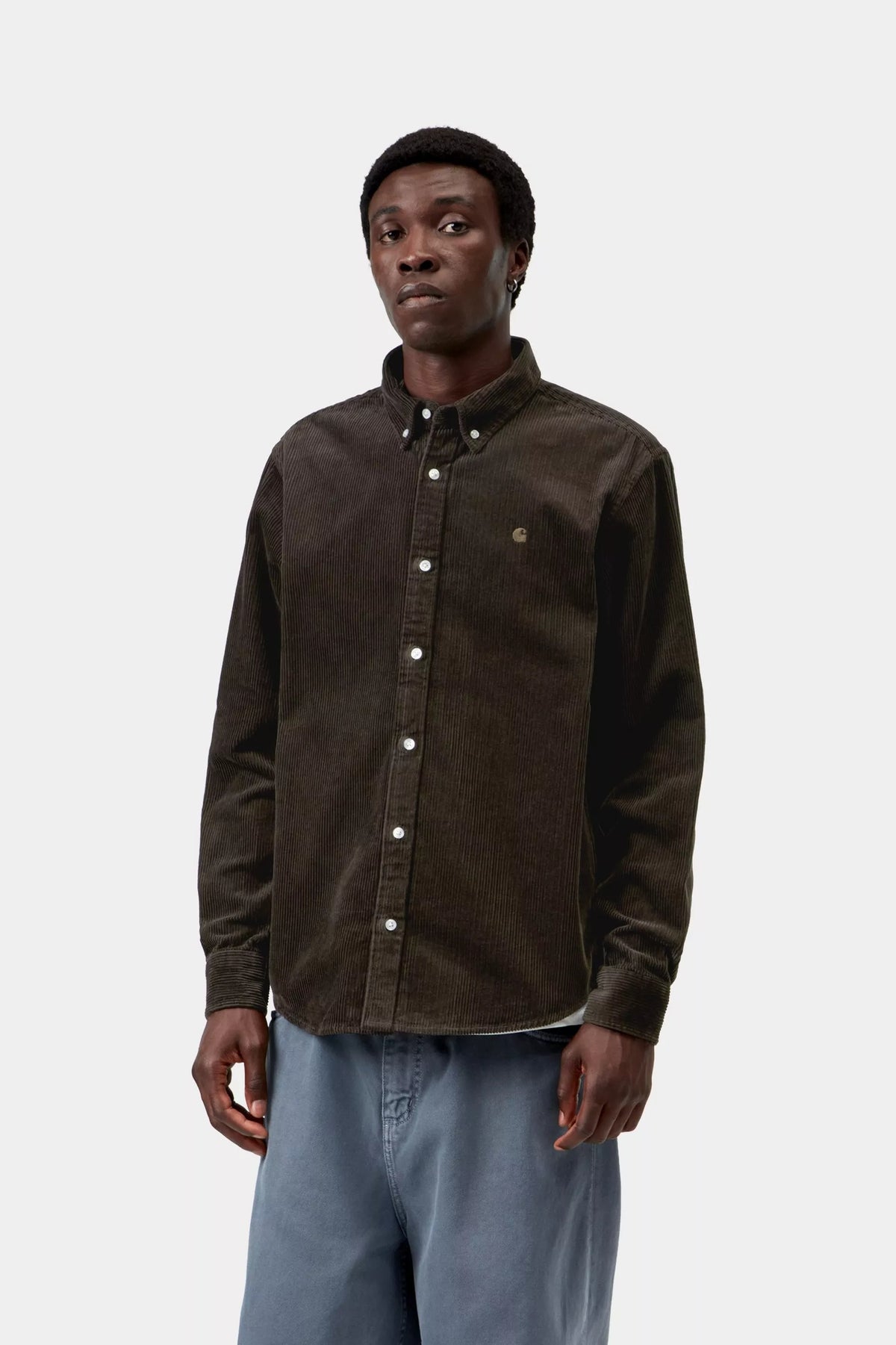 Carhartt WIP Madison Cord Shirt - Tobacco