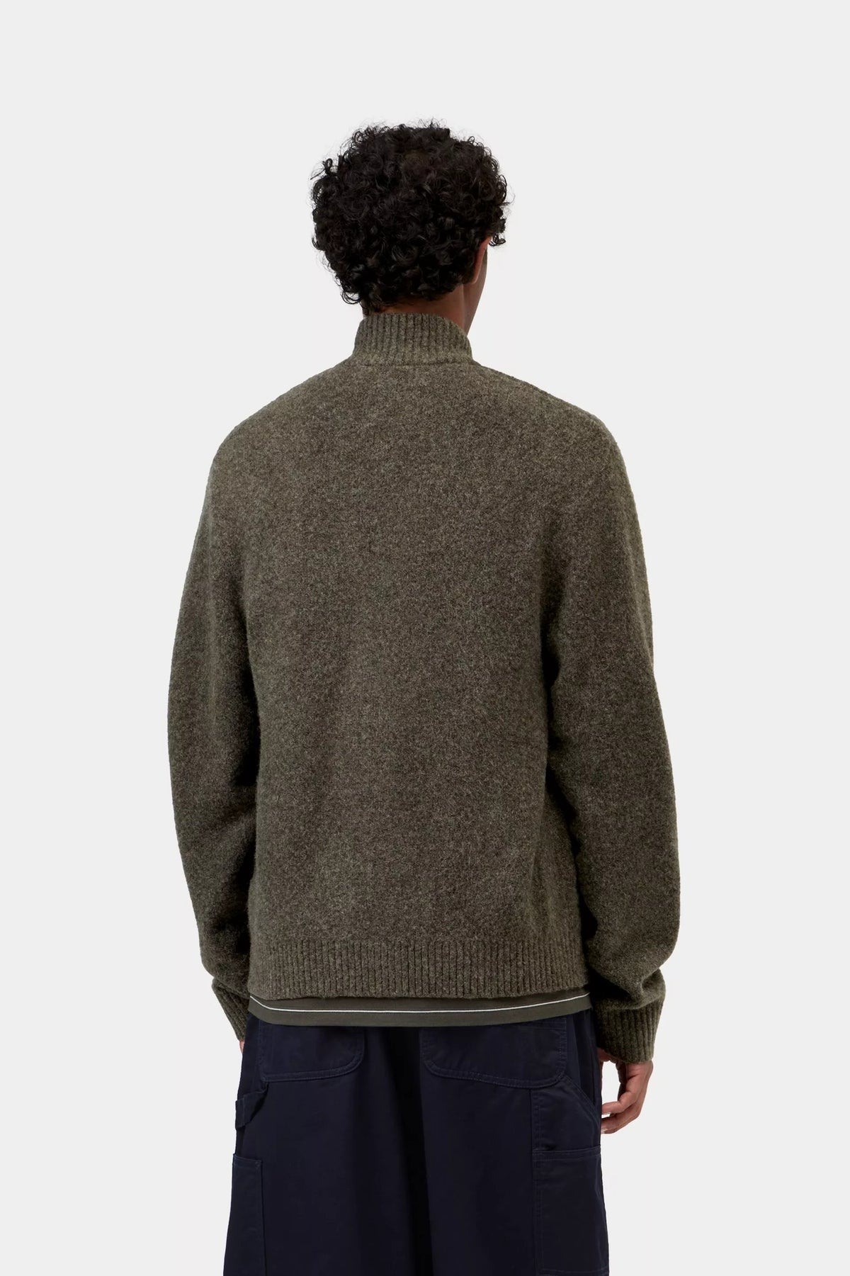 Carhartt WIP Curtis Sweater Jacket - Tangled Shungite