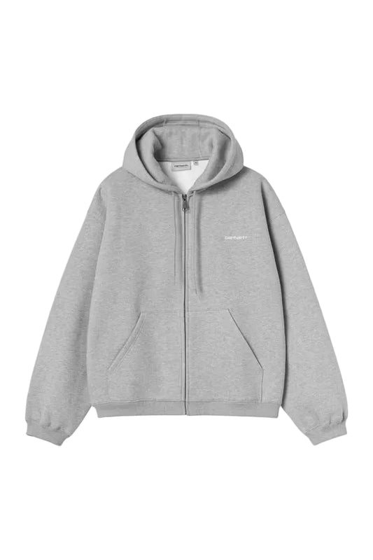 Carhartt WIP Hooded Ebbert Heavyweight Zip Hoodie – Grey Heather