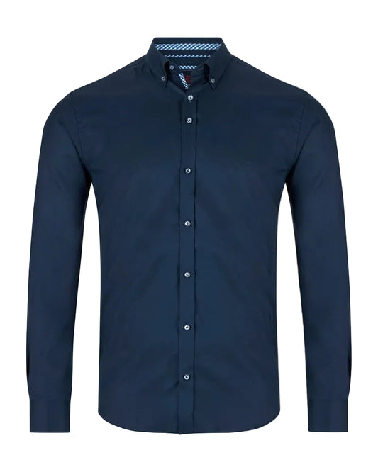 Andre JW Rhine Long Sleeve Casual Shirt - Navy