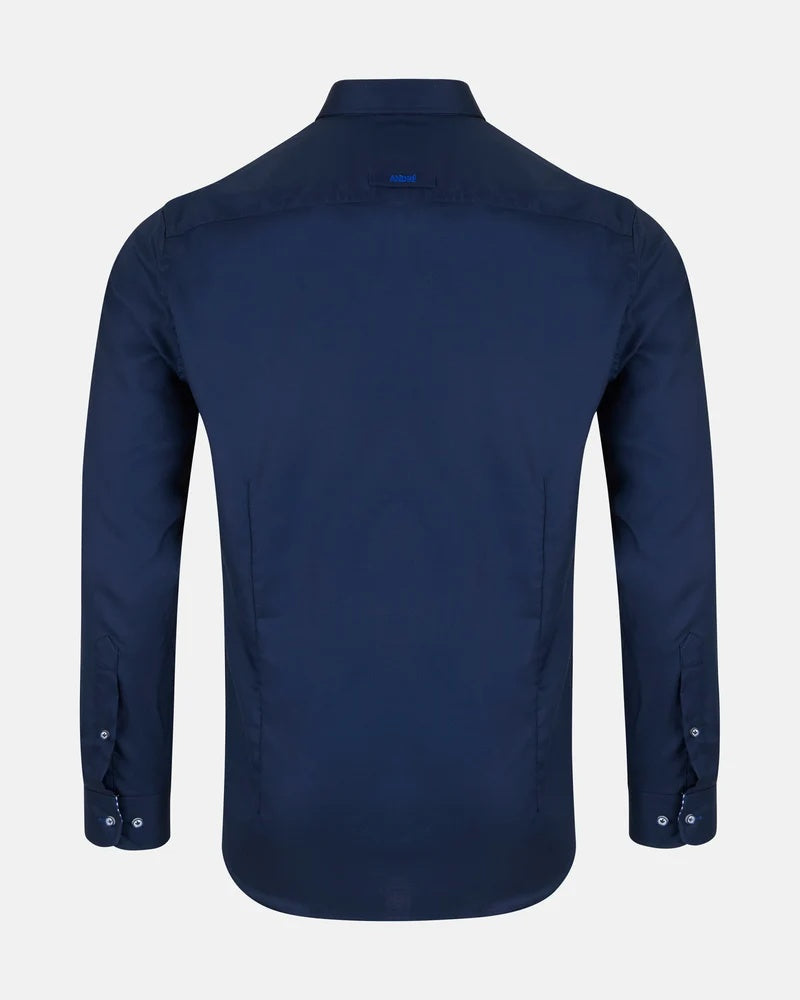 Andre JW Rhine Long Sleeve Casual Shirt - Navy