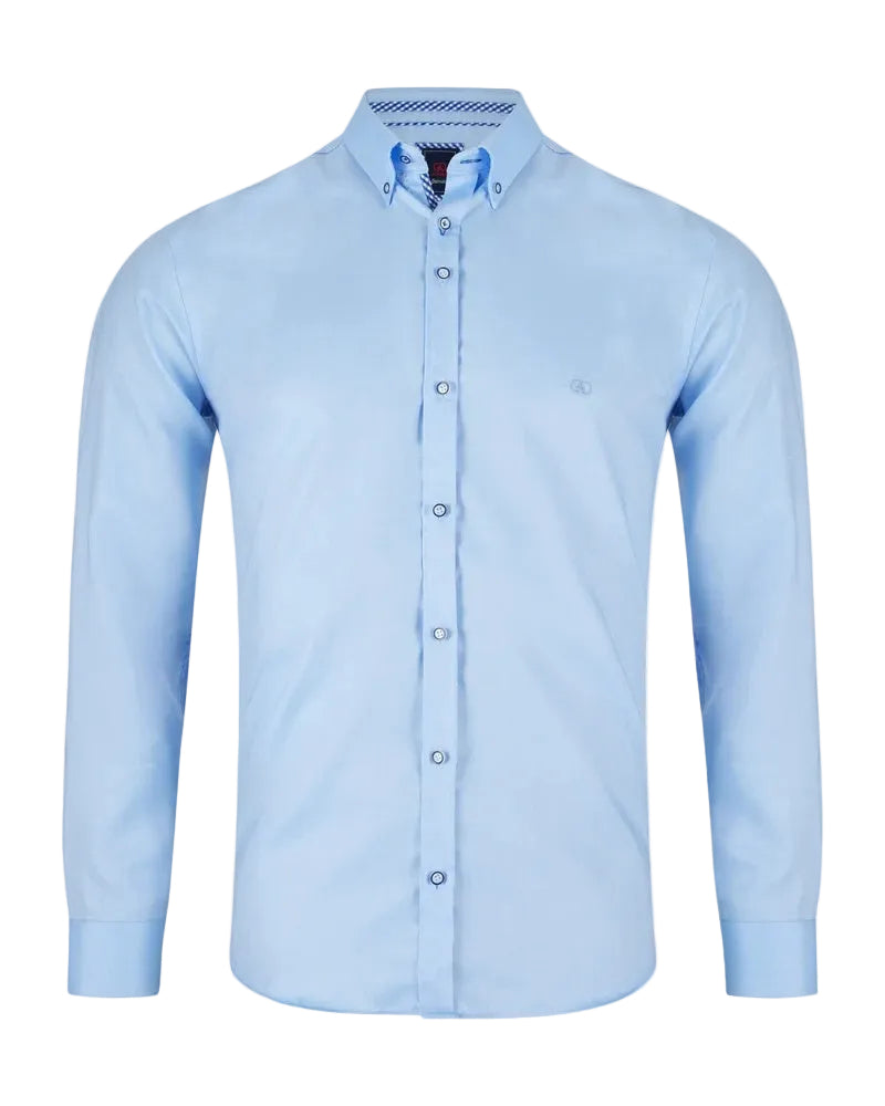 Andre JW Rhine Long Sleeve Casual Shirt – Blue