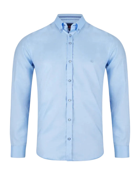 Andre JW Rhine Long Sleeve Casual Shirt – Blue