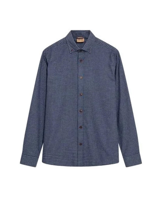 Mos Mosh Marco Flannel Shirt - Navy Check