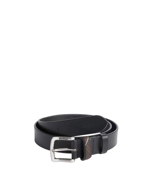 Barbour Esk Leather Belt - Black