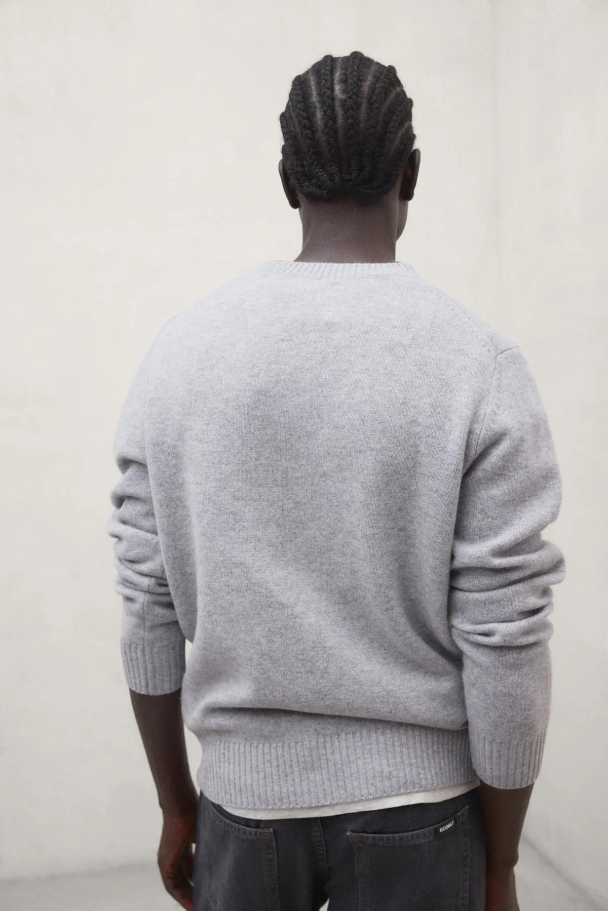 Ecoalf Marula Recycled Wool Sweater - Light Grey Melange
