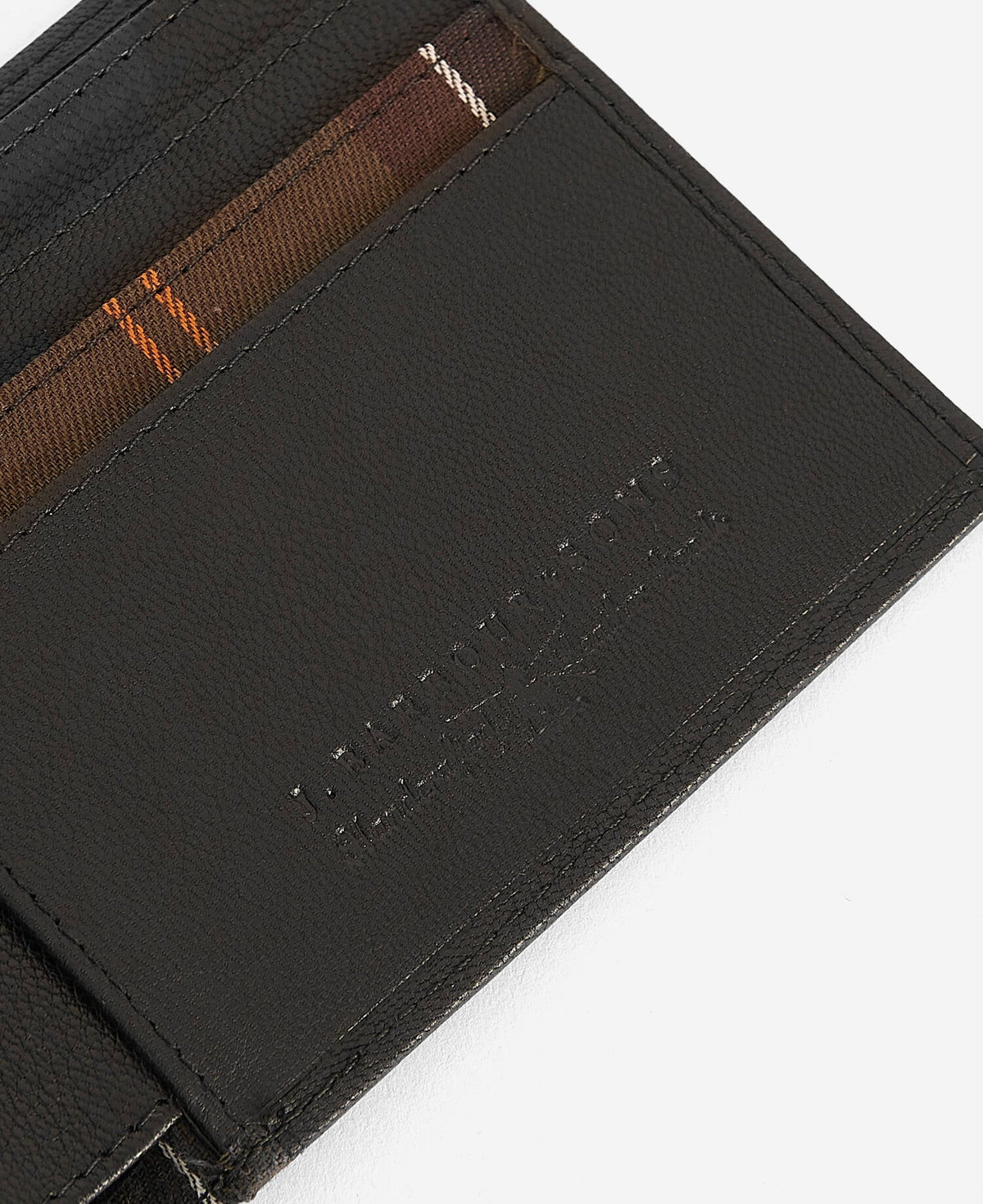 Barbour Leather Tartan Wallet & Card Holder Gift Set - Black