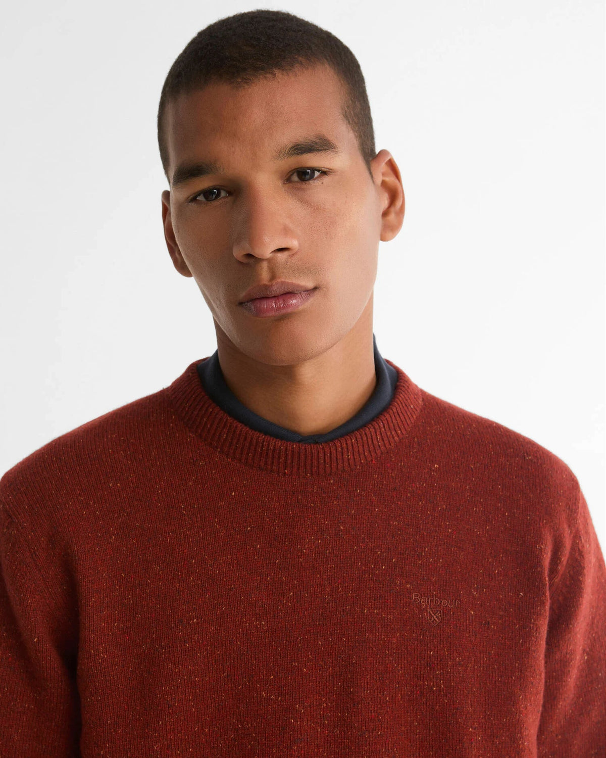 Barbour Essential Tisbury Crew Neck Jumper - Russet