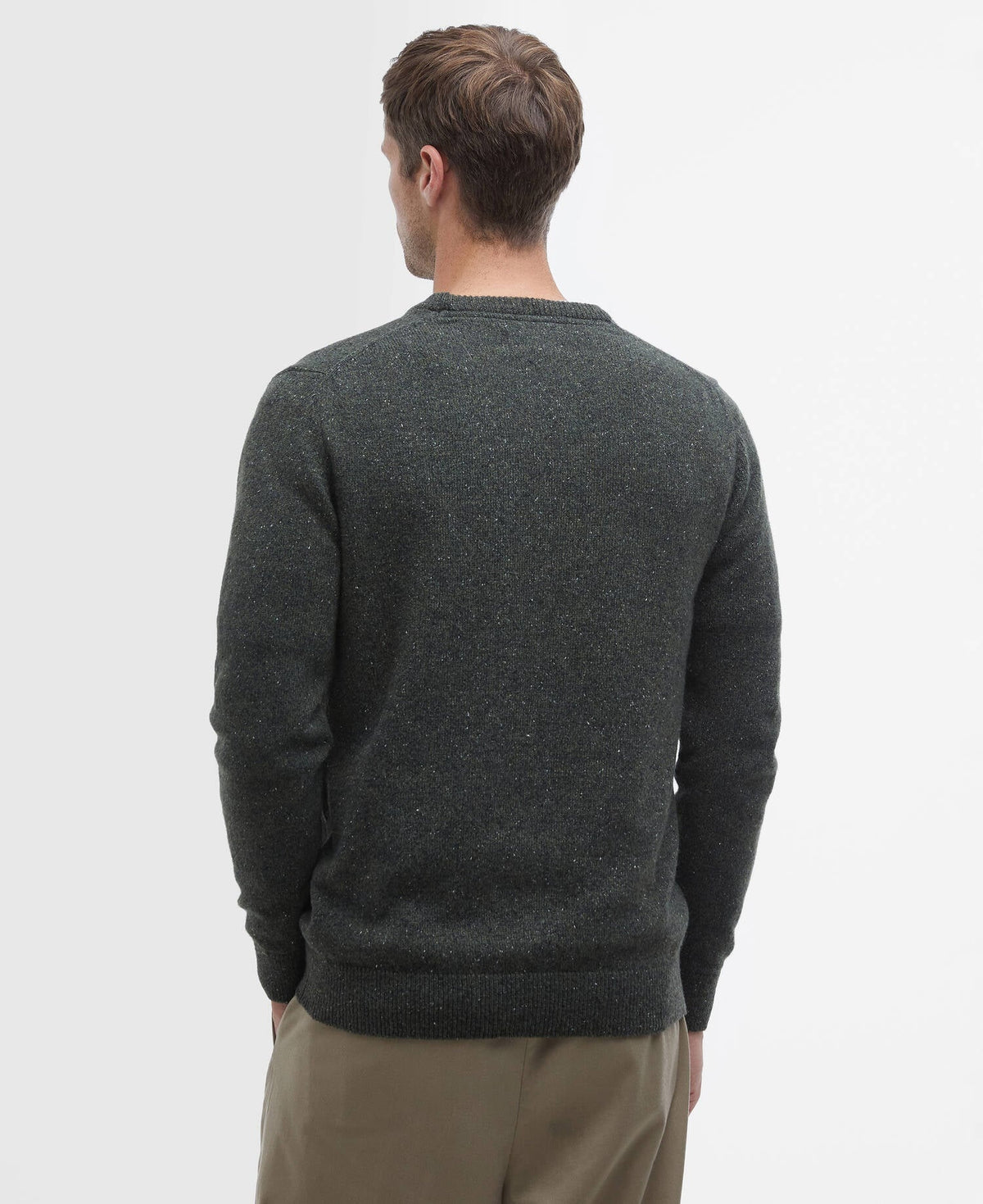 Barbour Essential Tisbury Crew Neck Jumper - Green