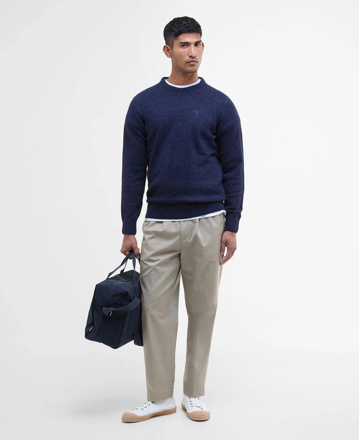 Barbour Essential Tisbury Crew Neck Jumper - Navy